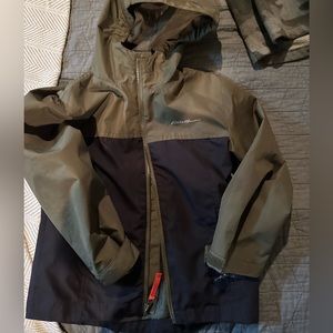 Eddie Bauer 3 in 1 youth kids snow jacket fleece waterproof size XS (5/6)